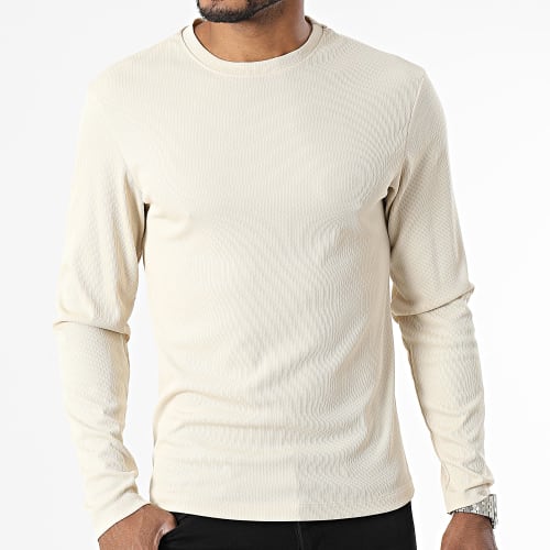 Tee Shirt Manches Longues Beige