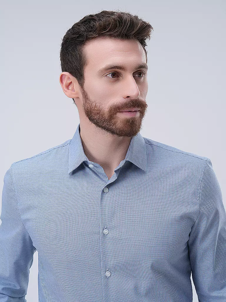 OLYMP NO.6 Hemd Super Slim blau