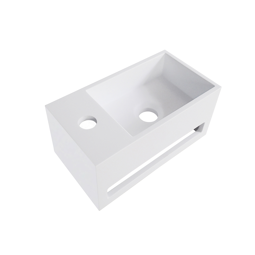 Saniclear Bali solid surface fontein 36x20cm links