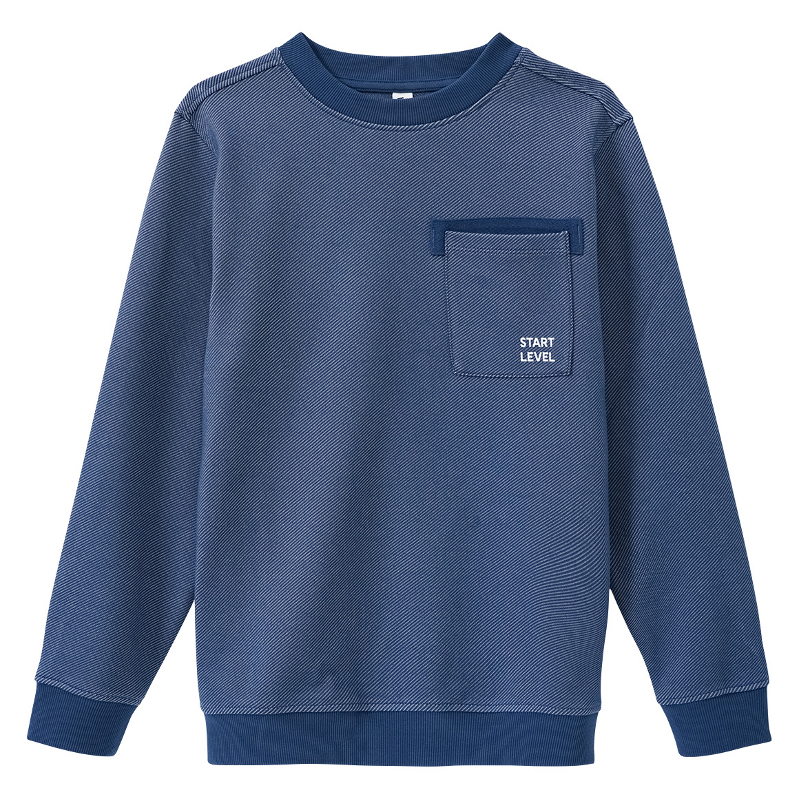 Yigga Jungen Sweatshirt mit feinen Streifen dunkelblau / weiss