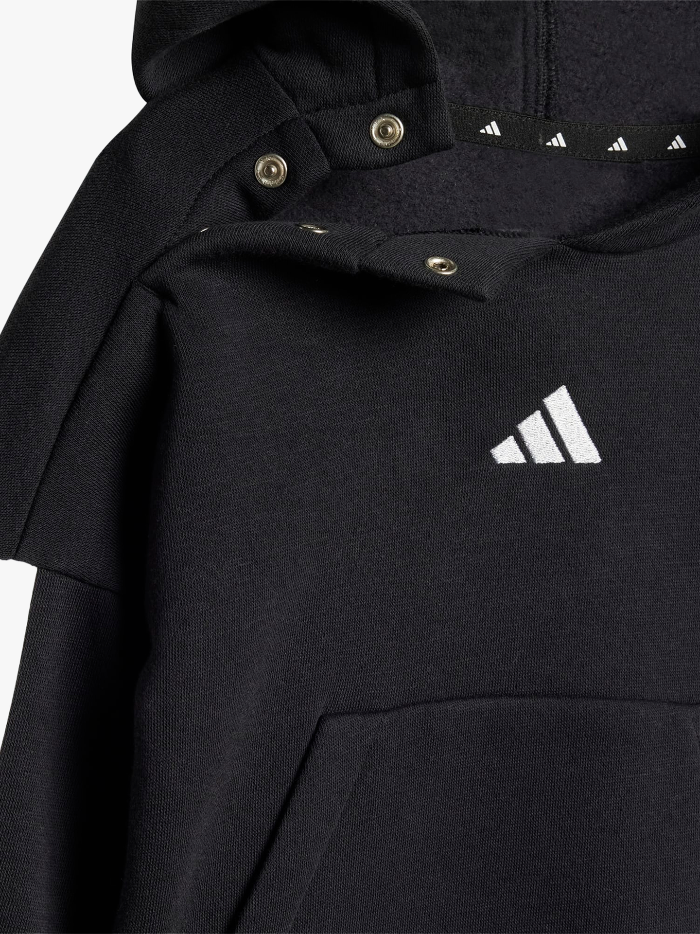3-Stripes Fleece Hood Jog Sett Infant