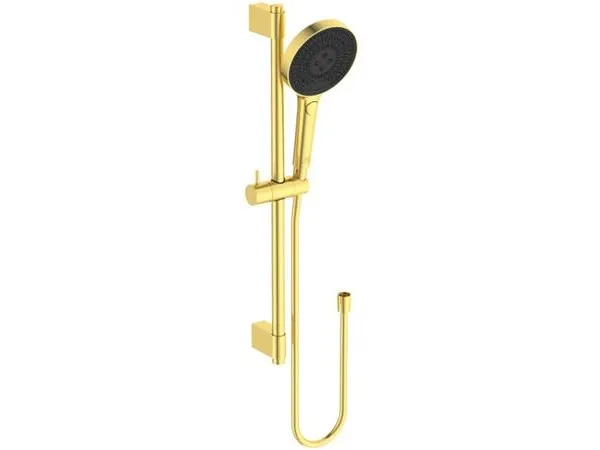IDEAL STANDARD Idealrain Solos brusesæt med 3 strålefunktioner - Brushed Gold - PVD Teknololgi