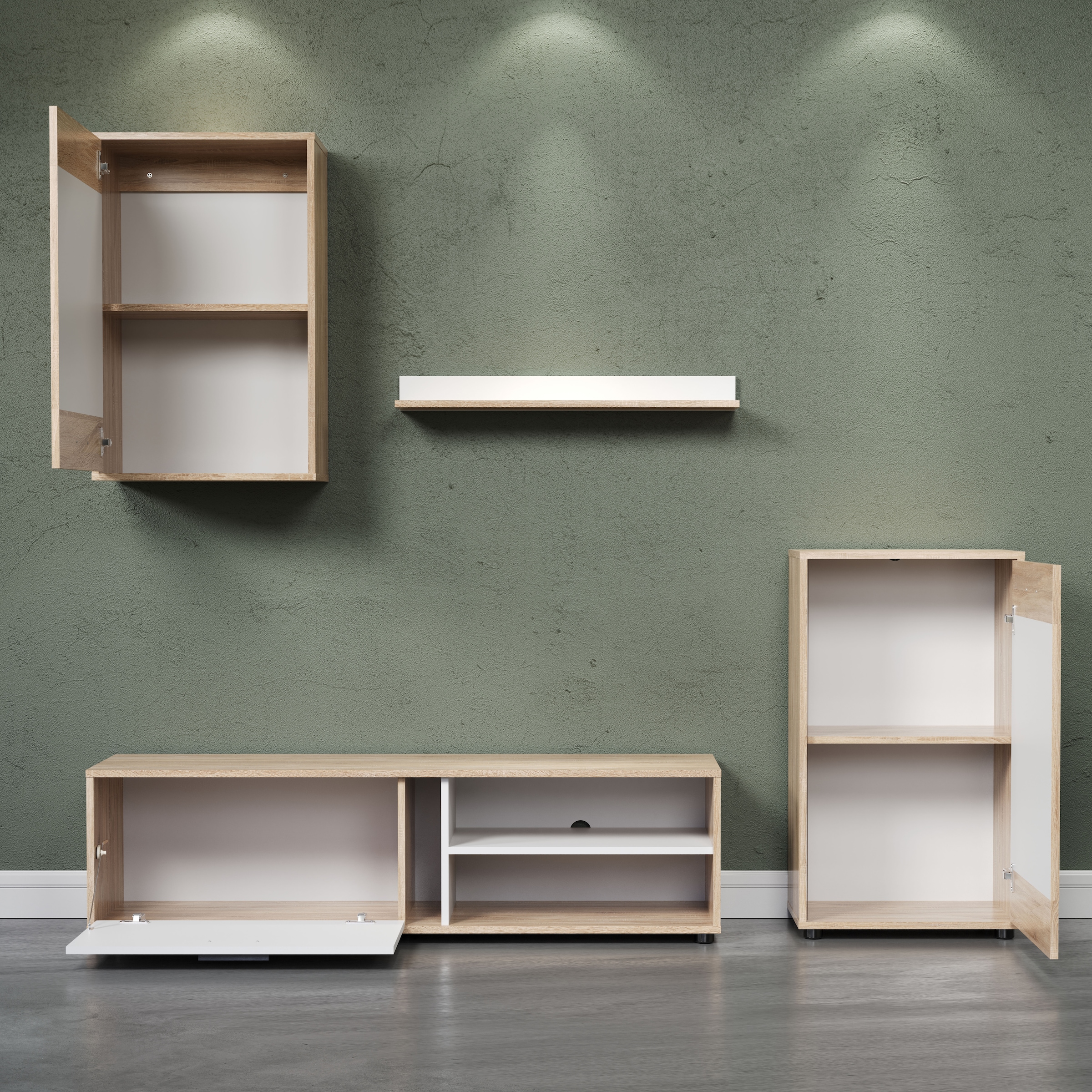 INOSIGN Wohnwand »Valetta« Komplett-Set, 4 Stk. tlg.