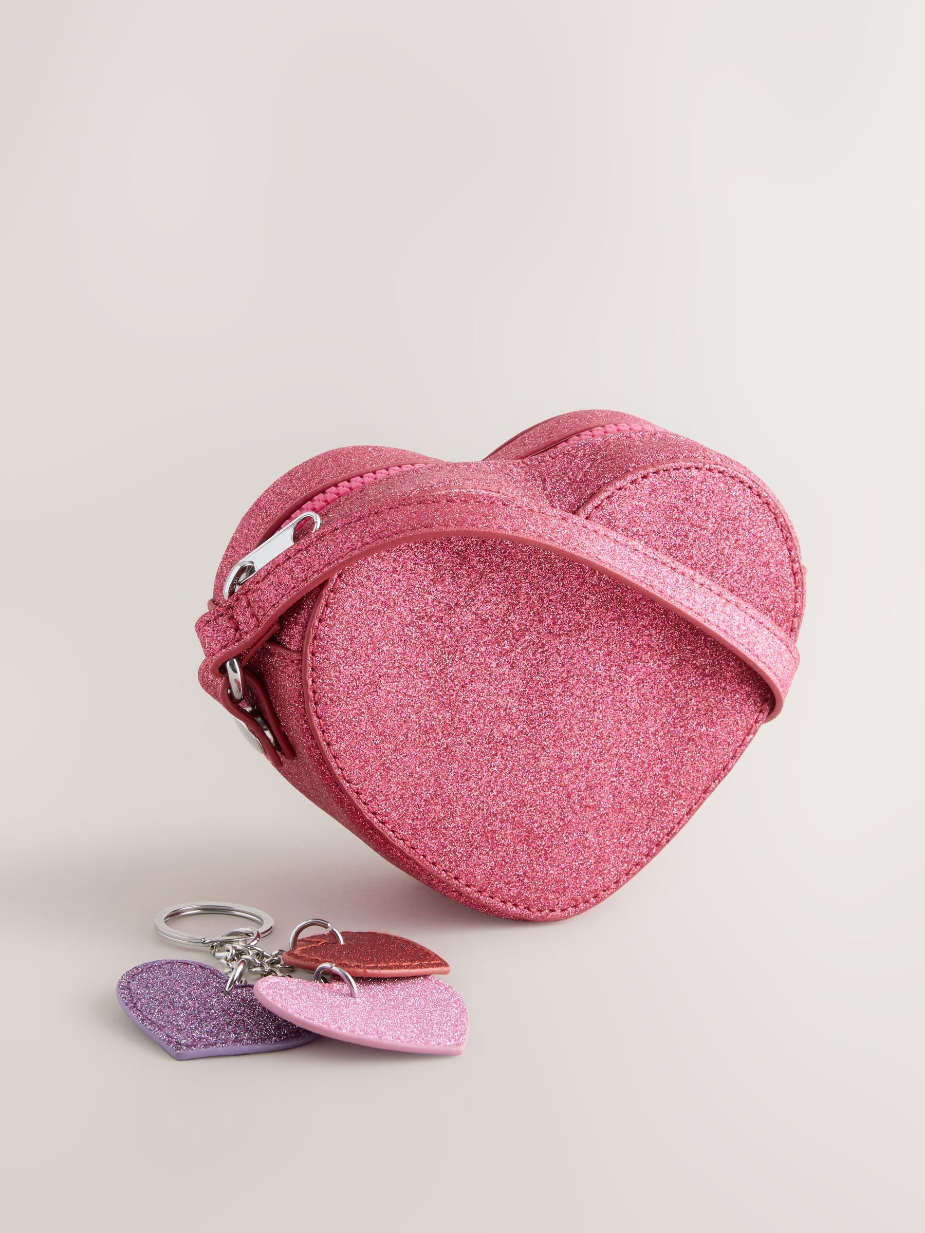 Roze met hartjesprint - Cross Body Nolvetly Heart Party Bag