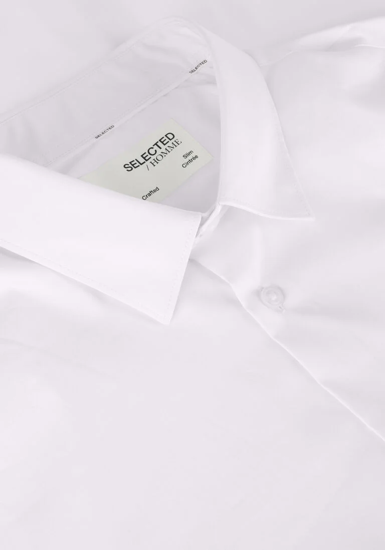 SELECTED HOMME witte selected homme casual overhemd slhslimtravel shirt b noos