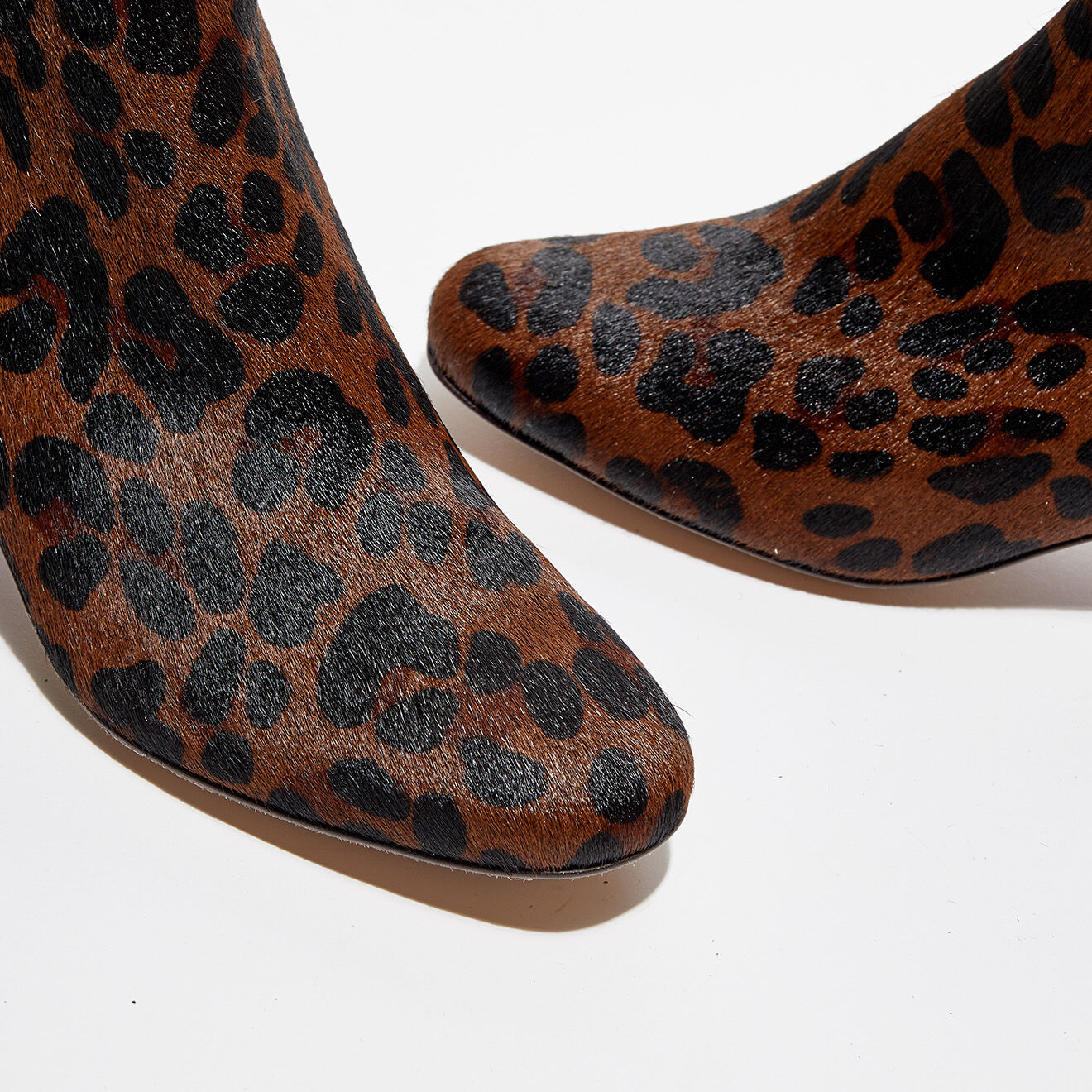 Anaki Bottines en Velours de Cuir Danae Léopard - Talon 4,5 cm