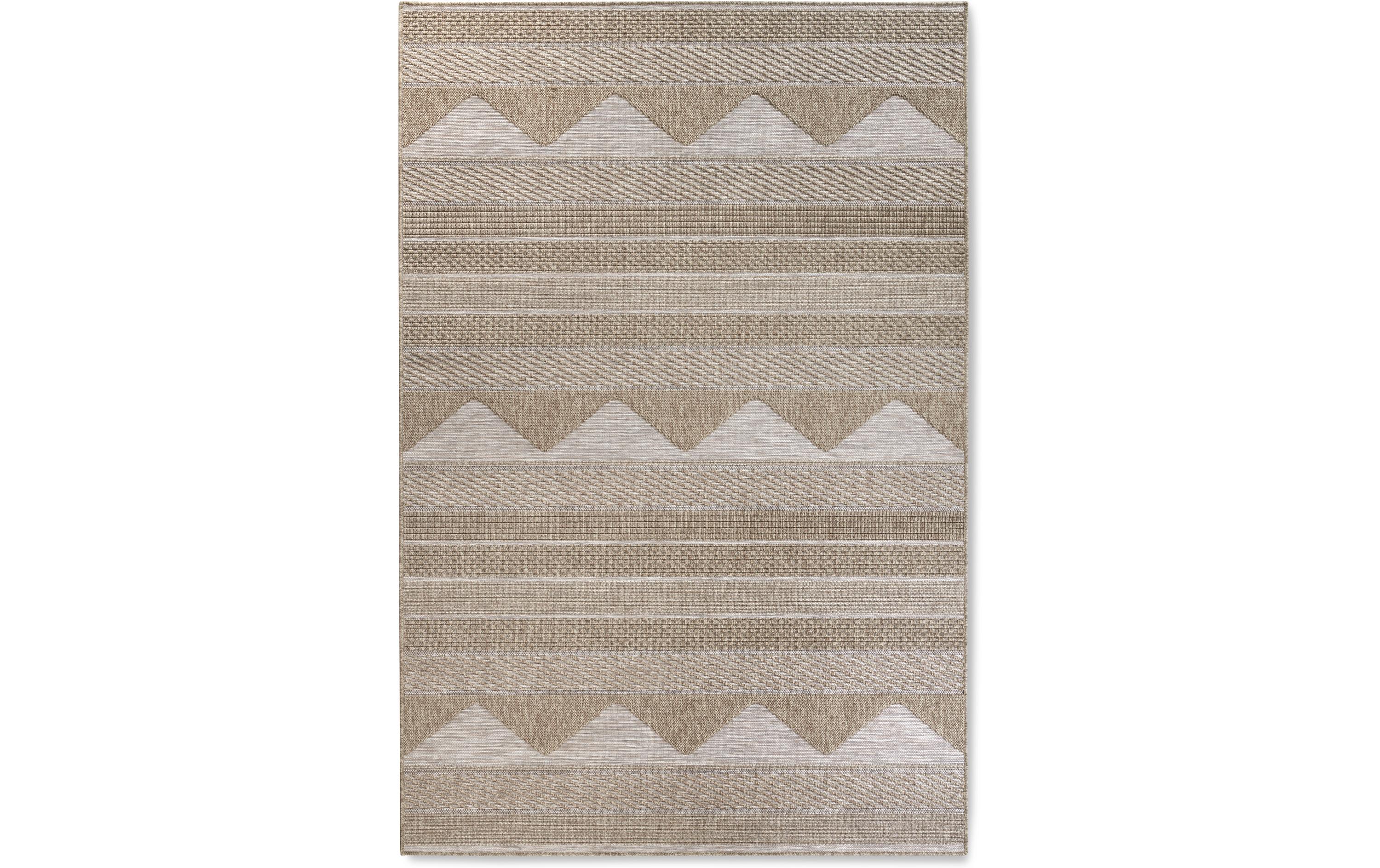 Teppich Elisabeth 155 cm x 230 cmIn- und Outdoor Teppich, modernes Flachgewebe, Boho, Ethno-Look, wetterfest und UV-beständig für Balkon, Terrasse, Garten, Wohnzimmer, Wintergarten