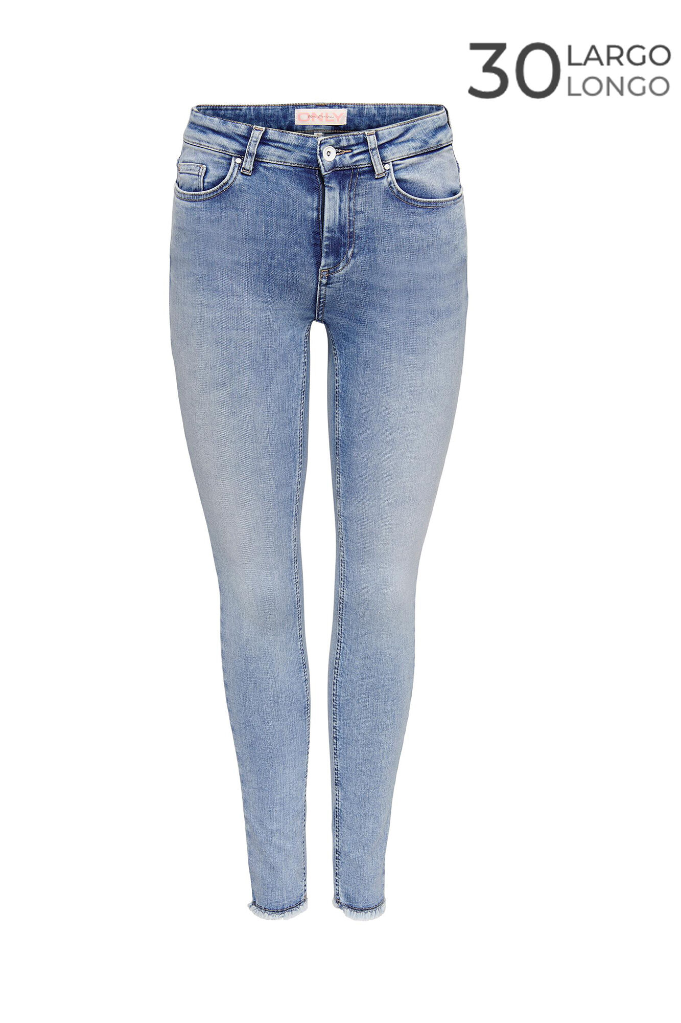 Calça jeans skinny de cintura média