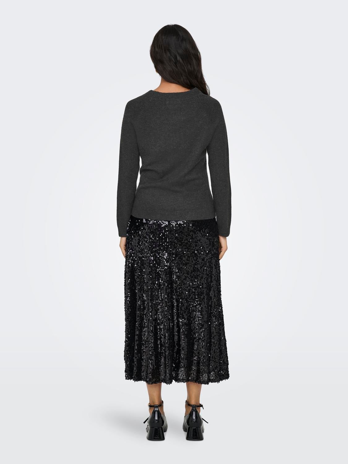 ONLRICA Strickpullover Dark Grey Melange