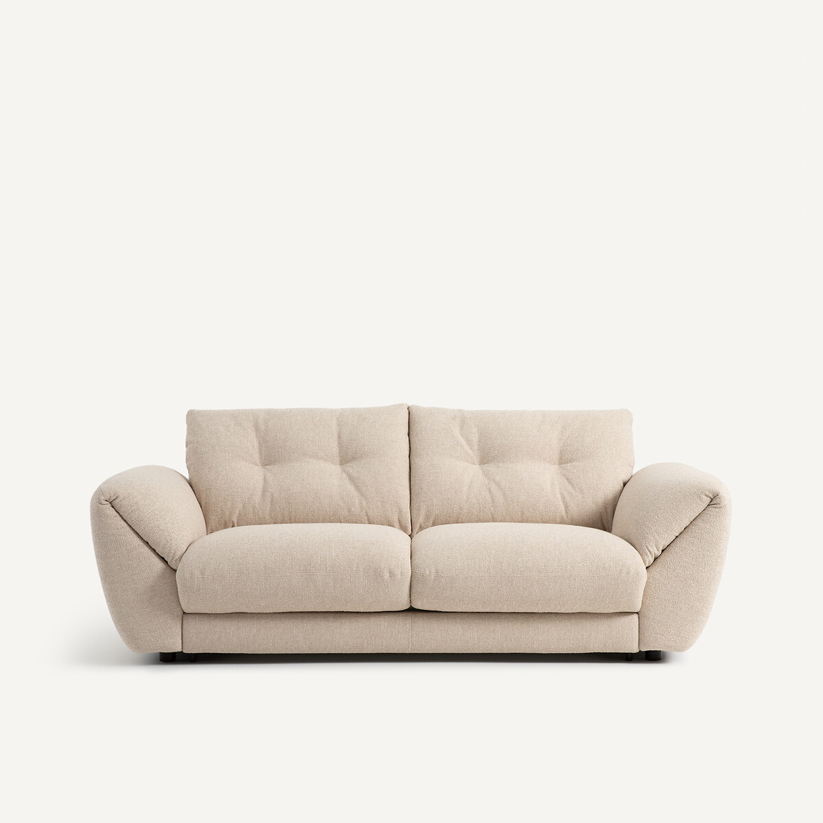 AM.PM<br>Sofá-cama de 3 lugares em tecido bouclé Edgar