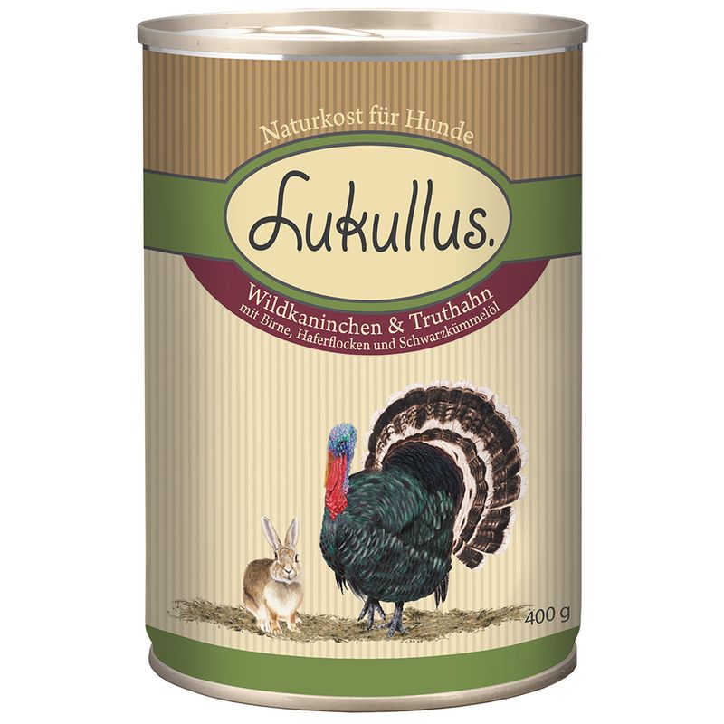 Lukullus, Adulte lapin de garenne & dinde à prix discount sur bitiba.fr