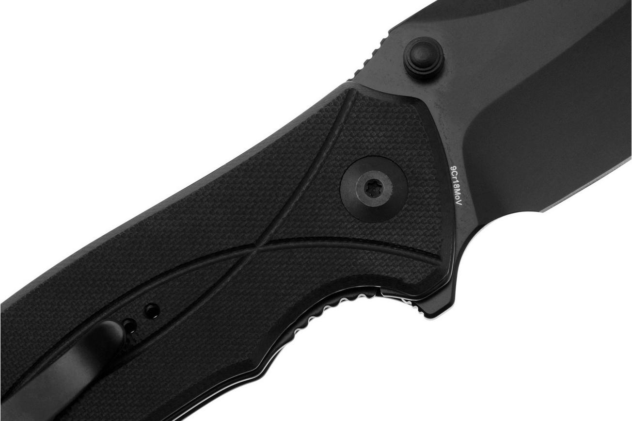 Sencut Hyrax S23097-1 Black 9Cr18MoV, Black Line G10 zakmes