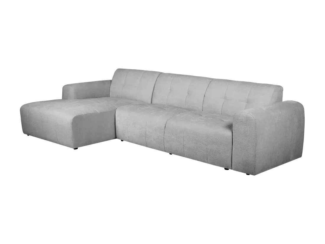 Canapé d'angle gauche en tissu texturé gris FRISALO de Pascal Morabito