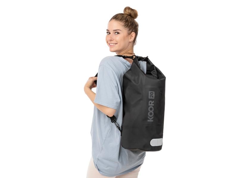 KOOR Dry Bag Toore Schwarz 20 l Wasserdichter Schwimmsack