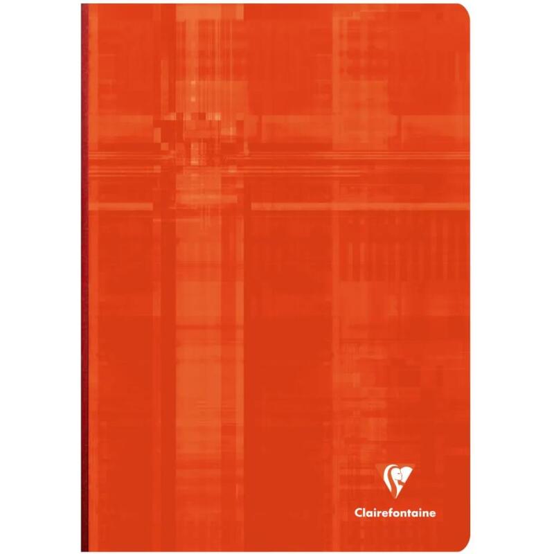 Cahier brochure dos toilé A4 144 feuilles petits carreaux couleur aléatoire