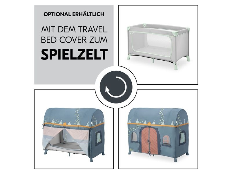 Hauck Reisebett Dream N Play Plus Dusty Mint Komfortables Reisebett und Laufstall zugleich