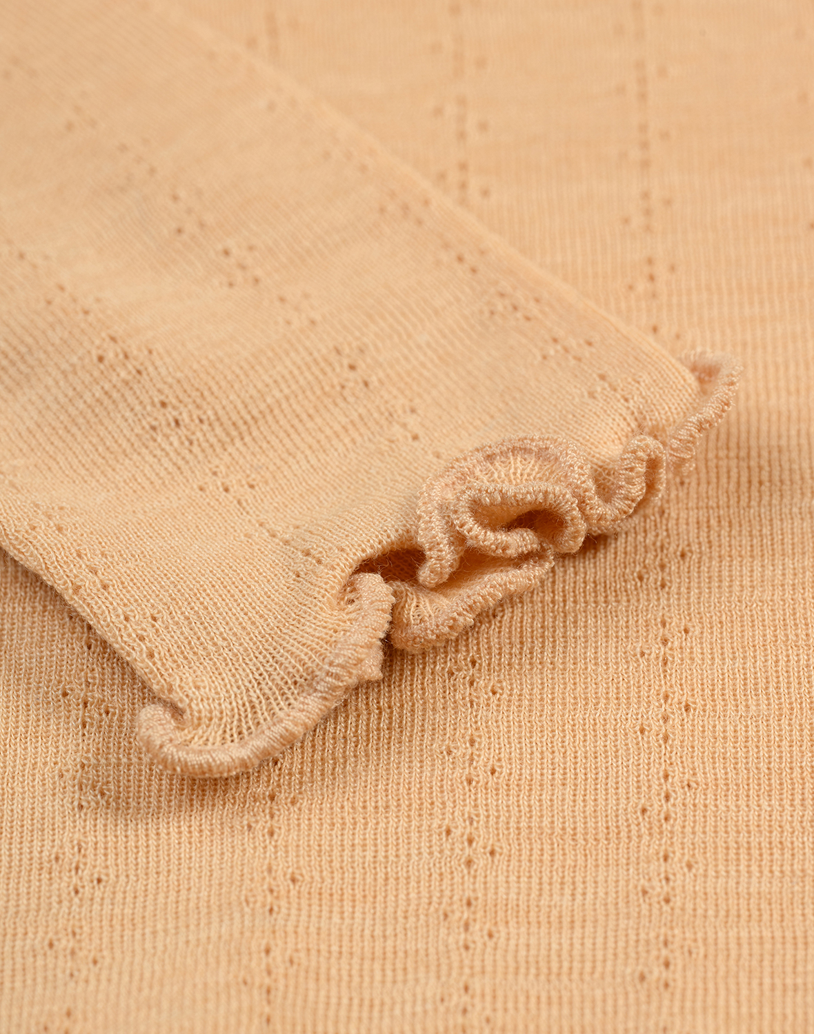 Pointelle shirt van merinowol/zijde voor kinderen