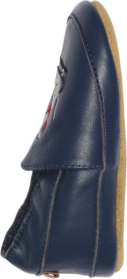 Melton Skater dog leather slippers Navy academy
