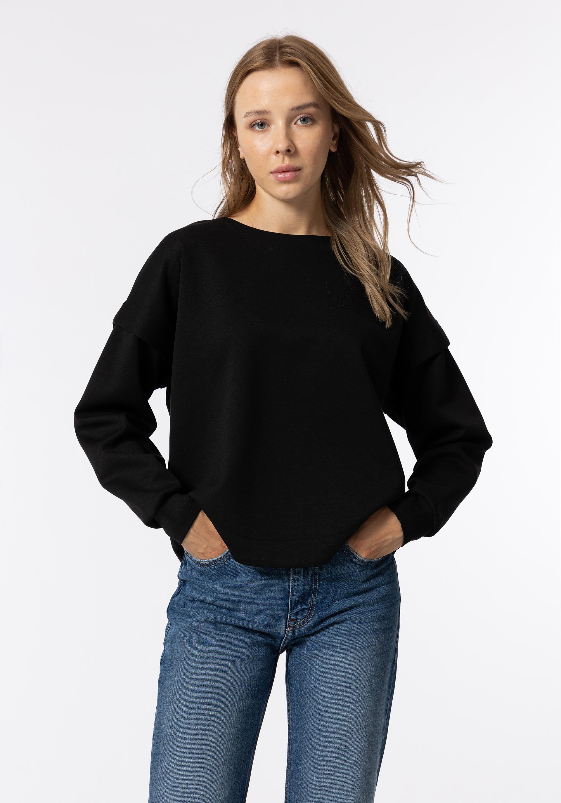 Sweatshirt com Mensagem Bordada