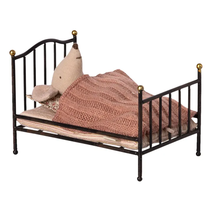 Maileg Mini lit vintage | Gris anthracite