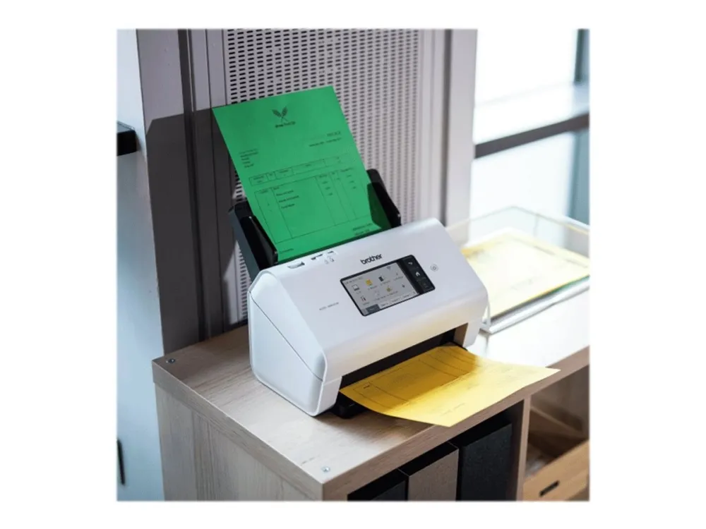 Brother ADS-4900W - Dokumentscanner - Dual CIS - Duplex - A4 - 600 dpi x 600 dpi - op til 60 ppm (mono) / op til 60 ppm (farve) - ADF (100 ark) - op til 9000 scanninger pr. dag - USB 3.0, LAN, Wi-Fi(n), USB 2.0 (Host)