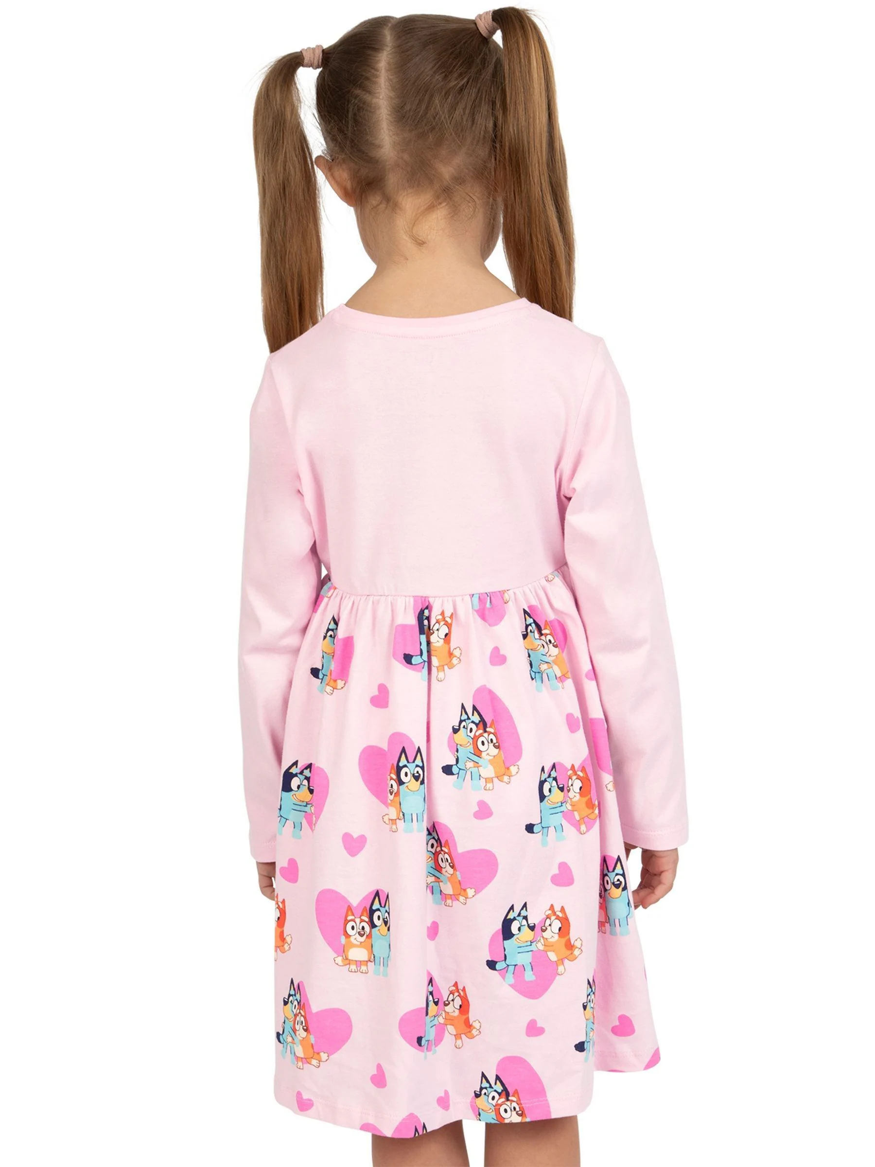 Character Bluey Long Sleeve 100% Cotton Dress