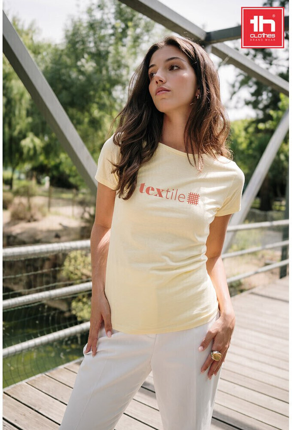TH Clothes 30106 - T-shirt ceinturé en coton pour femme