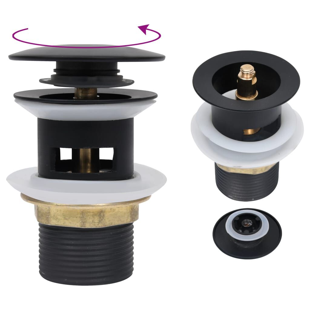 vidaXL Klik-Klak overloopstopper, zwart, 6,4x6,4x9,1 cm
