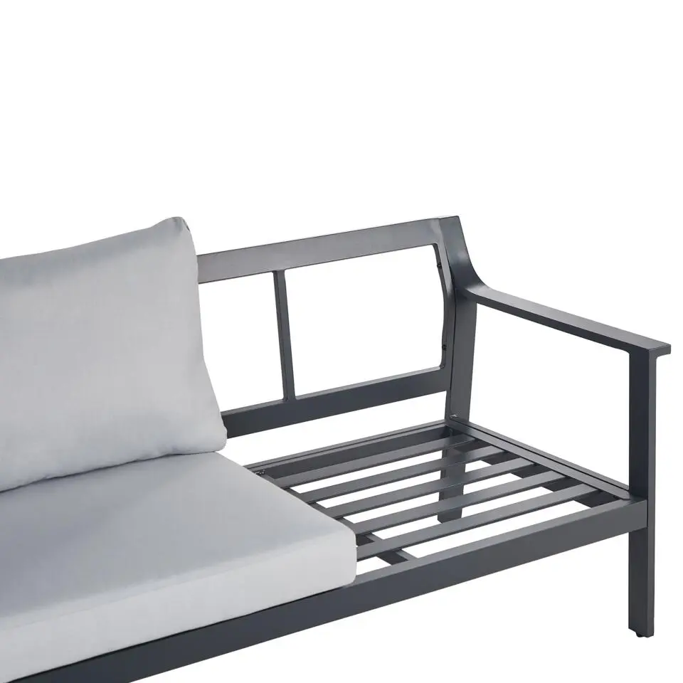 KIATO - Tuinbank 3-zits - Lichtgrijs - Aluminium