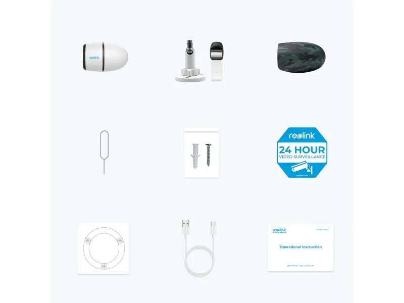 Reolink Go Series G330, IP-sikkerhedskamera, Udendørs, Trådløs, Google Assistant, Væg, Hvid