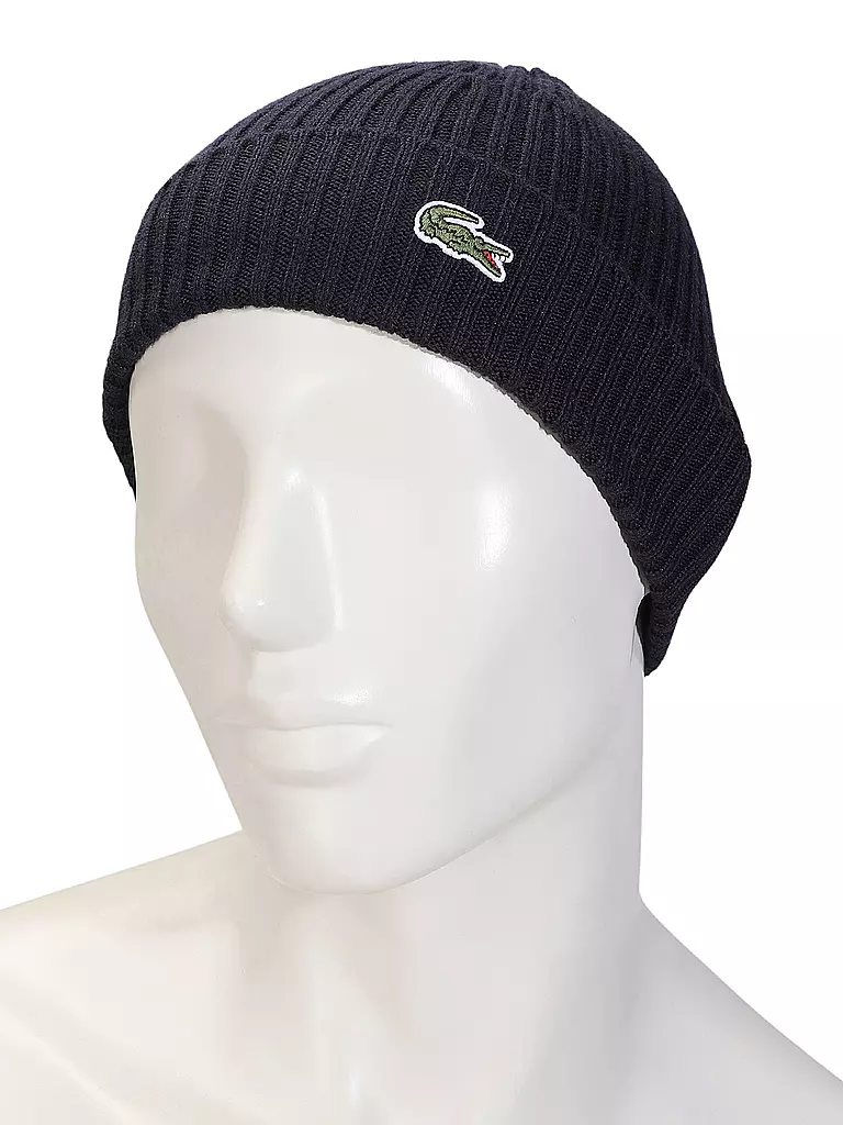 LACOSTE Mütze - Beanie dunkelblau