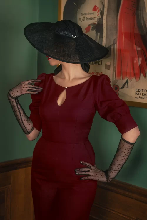 Vintage Diva  The Graziella jumpsuit in bordeauxrood