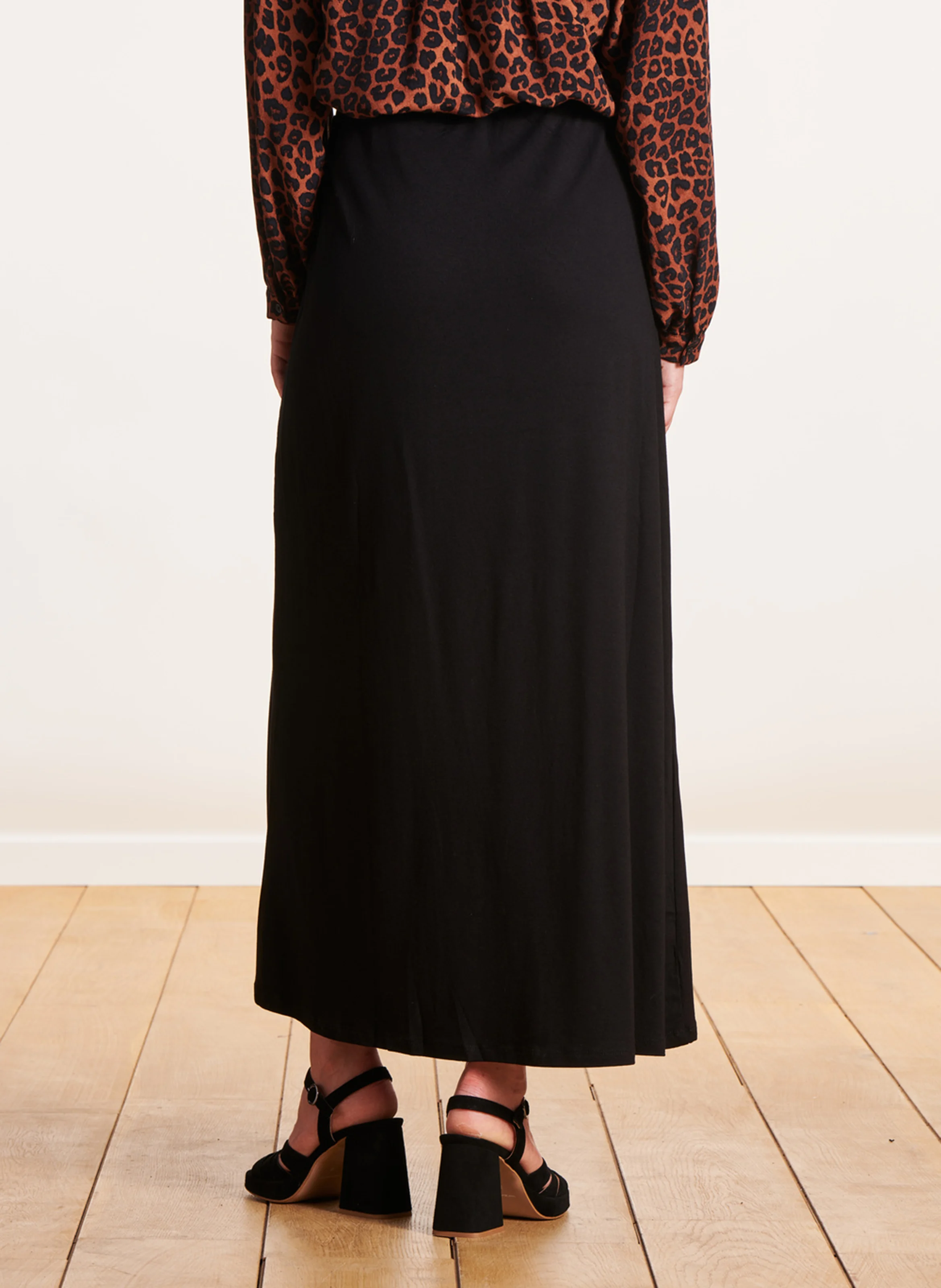 Jupe midi | Noir