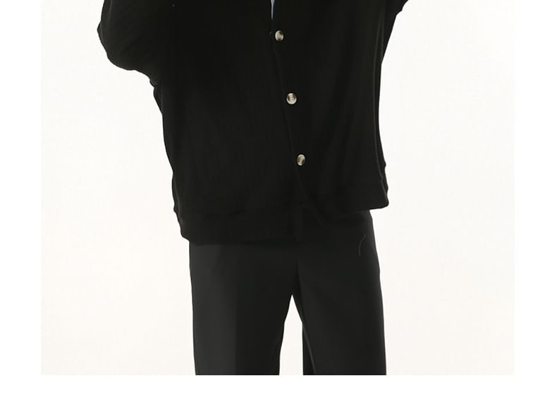 FAERIS - Mock tweedelig cardigan met kraag, strepen en knoopjes