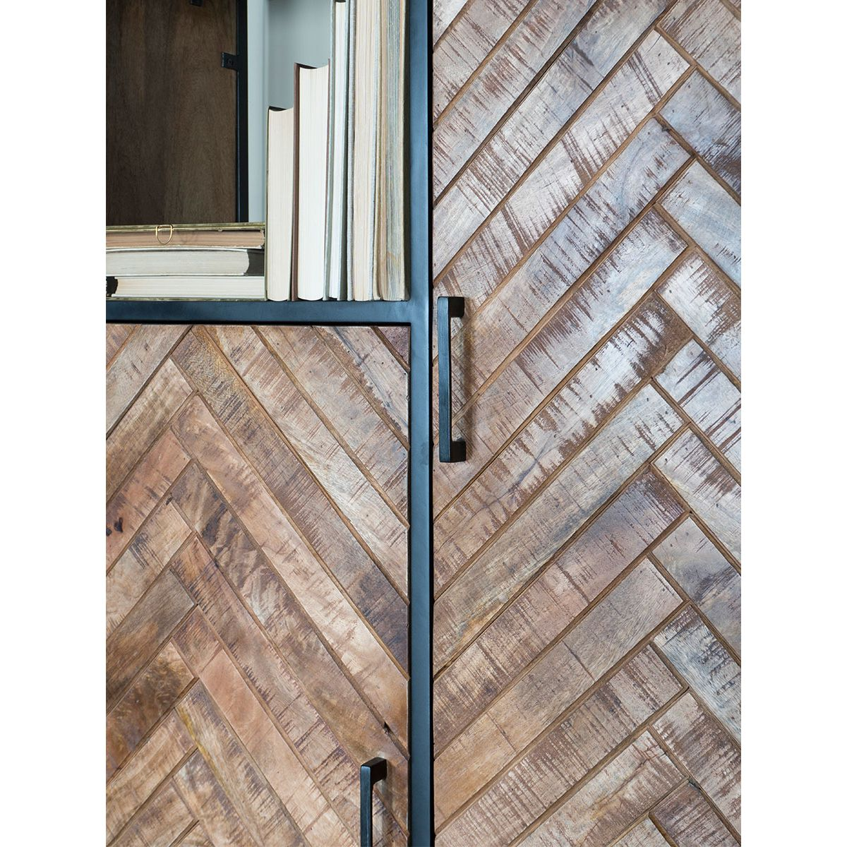 Kast Roan Visgraat - Bruin Mangohout