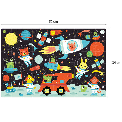 Apli kids puzzel glow in the dark   poster - ruimte - 60st