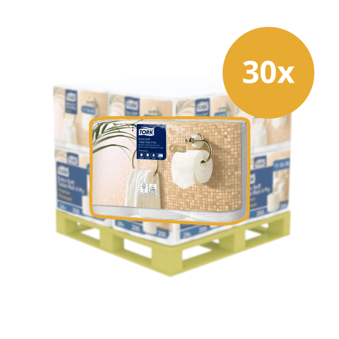 Pallet Toiletpapier Tork T4 110406 Premium 4-laags 150 vel wit Pallet afname (110406P)