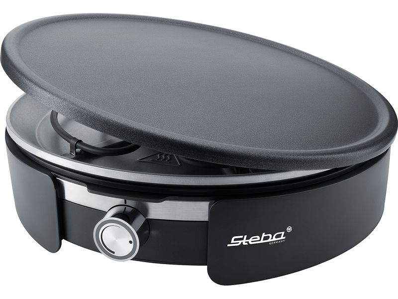 Steba Crêpe Maker XXL CR36 1500 W, Schwarz Backplatte und Teigverteiler