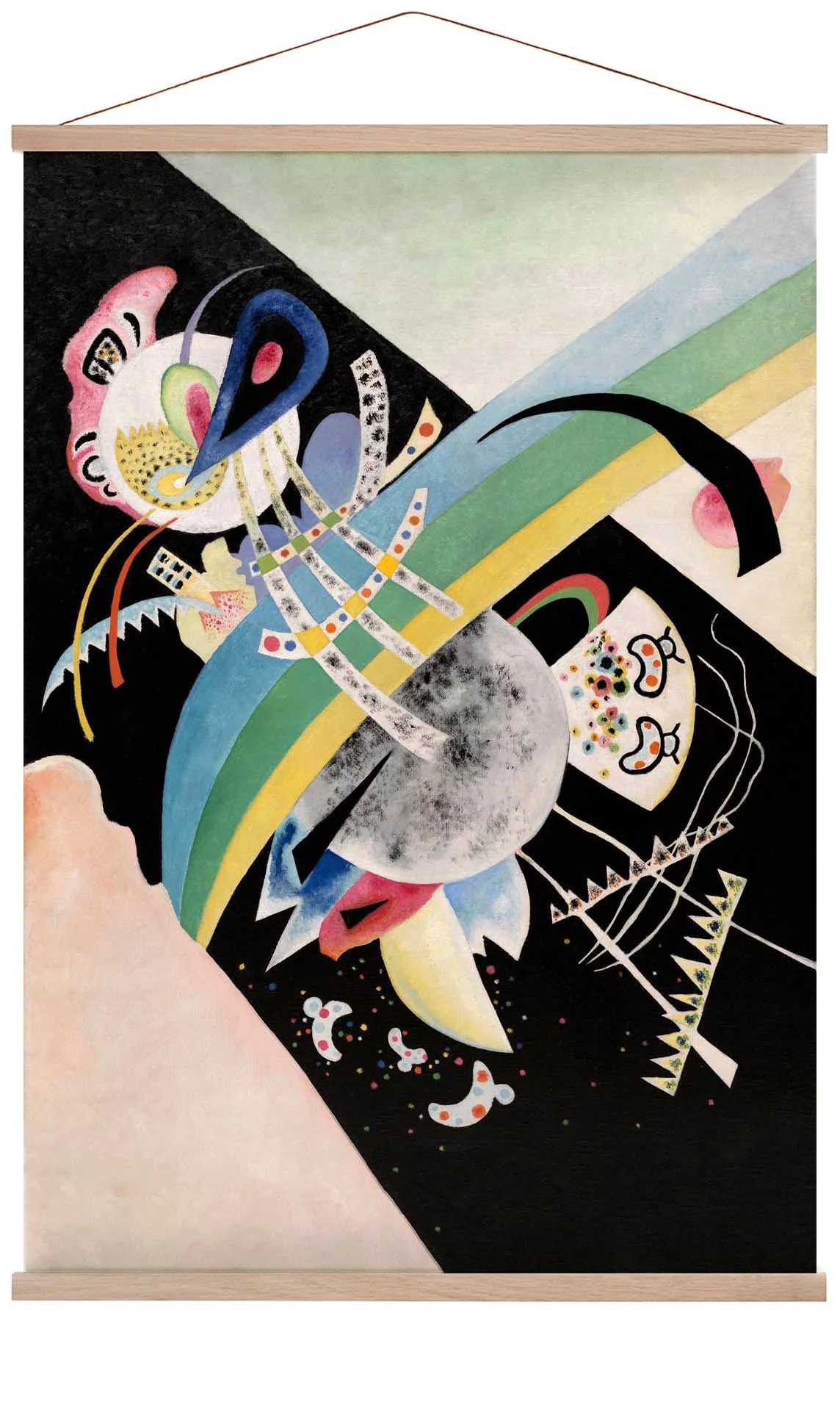 Kreise auf Schwarz von Wassily Kandinsky