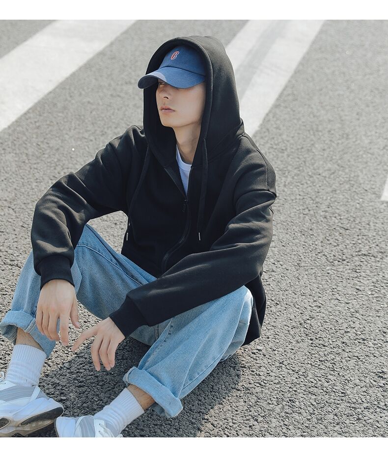 Kupyd - Effen hoodie met rits