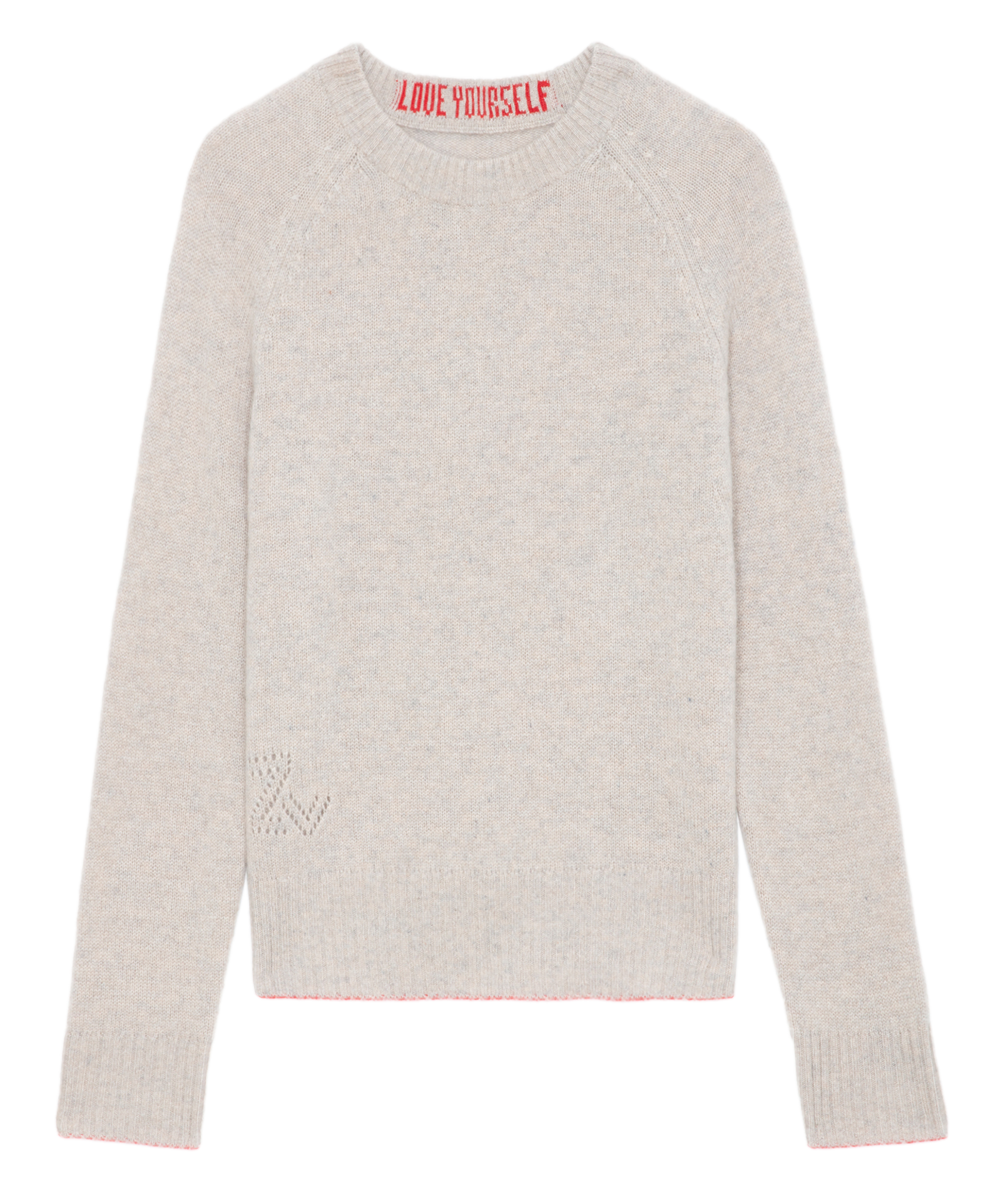 SOURCY - Pull droit col rond en cachemire | Beige