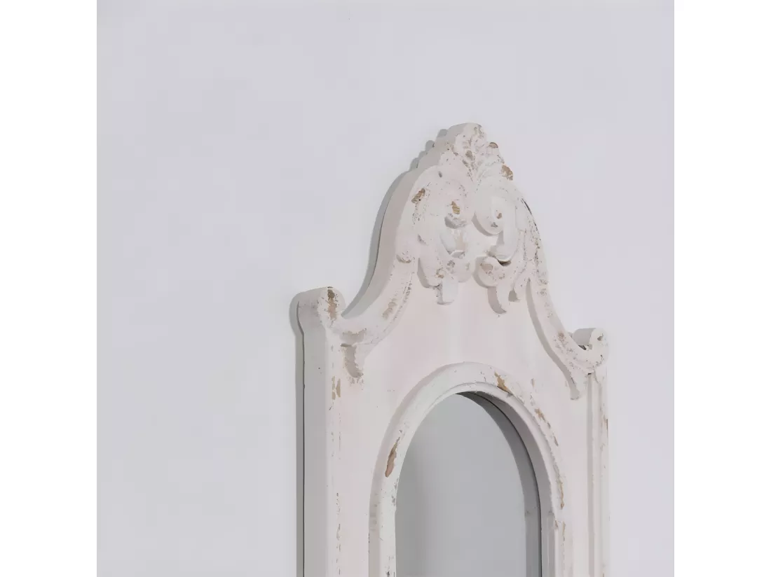 Grand miroir Bois-MDF Blanc - Décoration d'Autrefois