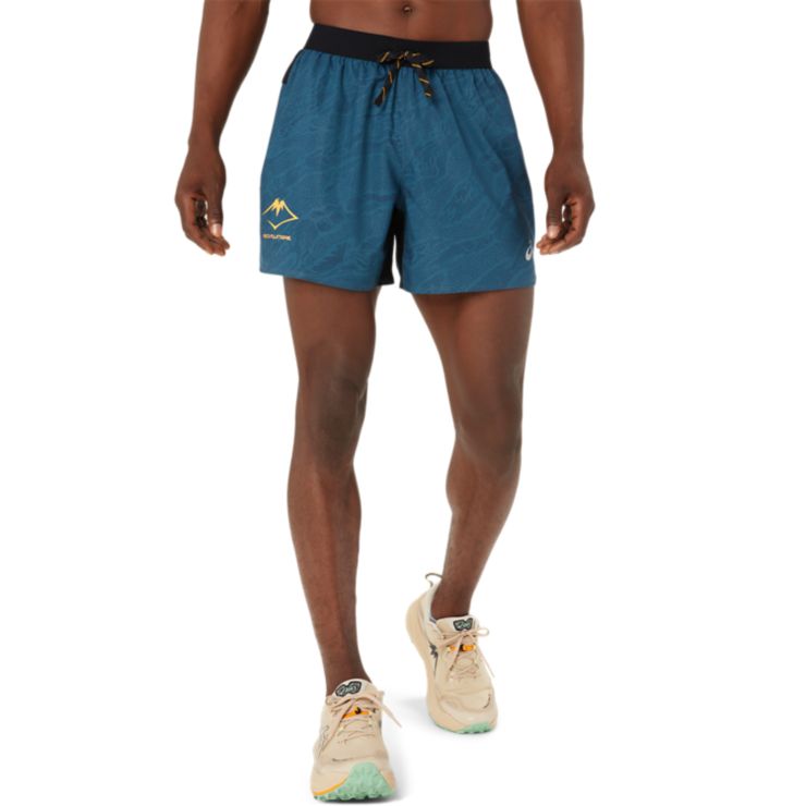ASICSFujitrail All Over Print 5IN Short - blau