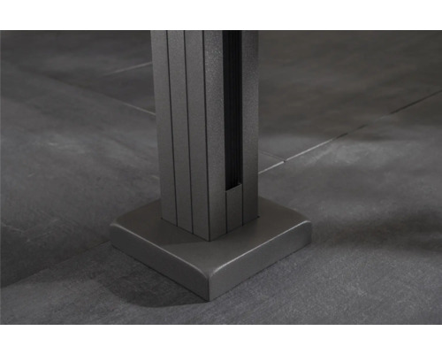 Paalkap voor paalankers, aluminium, 14,5 x 14,5 cm, grijs