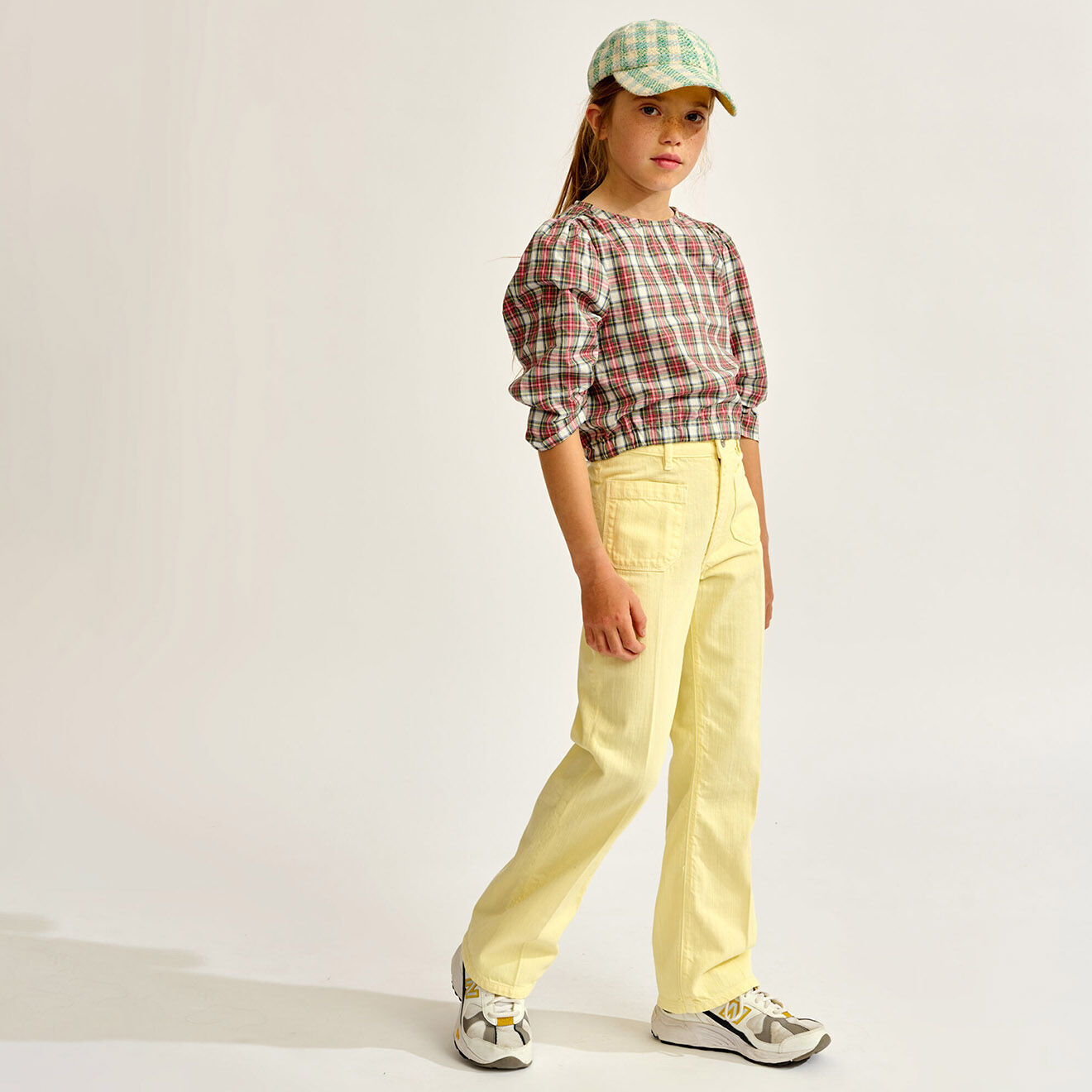 Bellerose Blouse en Coton & Lin Aria à carreaux multicolore