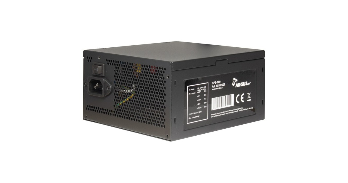 Inter-TechArgus GPS-900 900 watt voeding   (Zwart, 4x PCIe)