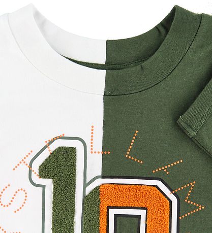 Stella McCartney Kids Bluse - Varsity - Hvid/Army Grøn