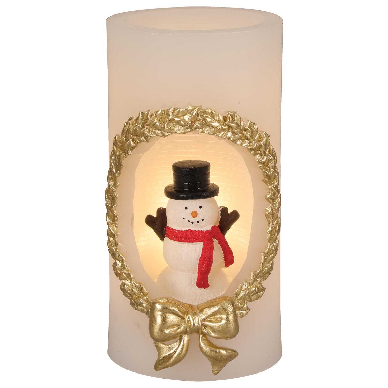 LED-Kerze Weihnachten aus Echtwachs warmweiß 11 cm 2fach