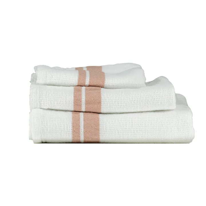 Camomile London Serviette de bain waffle en coton | Terracotta