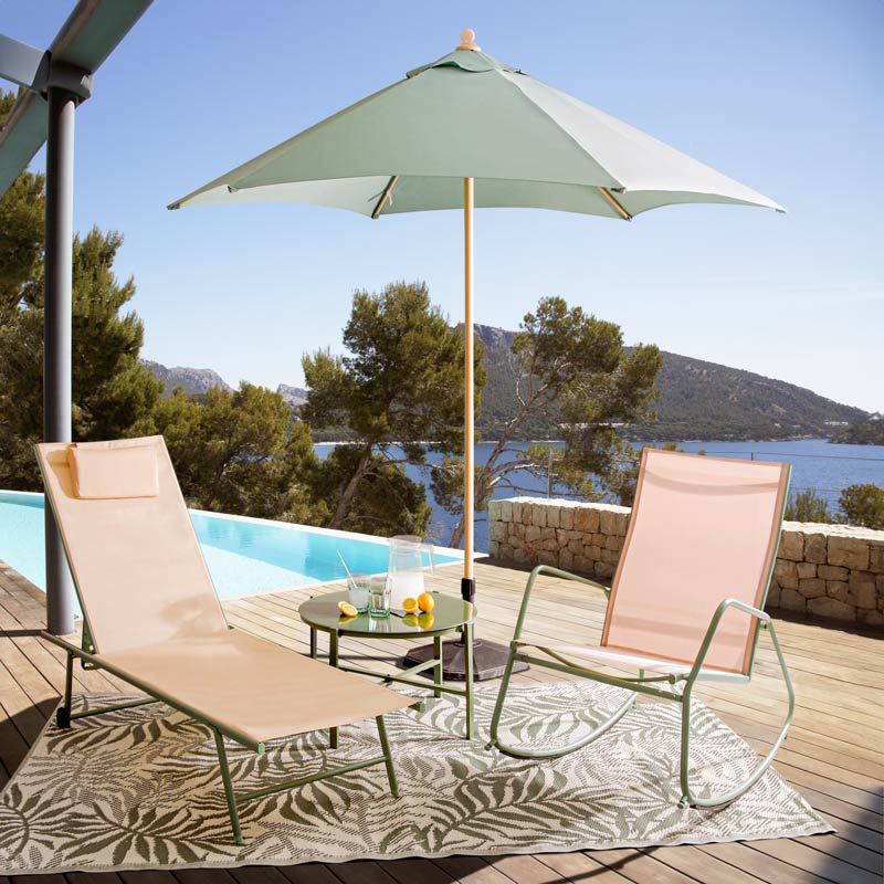 Fauteuil à bascule 'Chill' beige